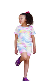 Stand Up Tie Dye T-Shirt and Shorts