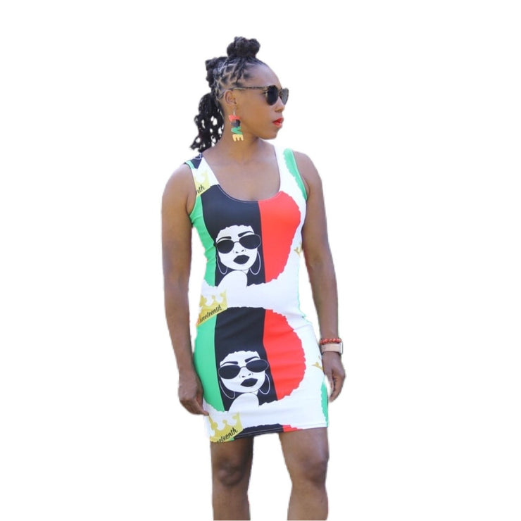 Juneteenth Afro Swag All-Over Dress