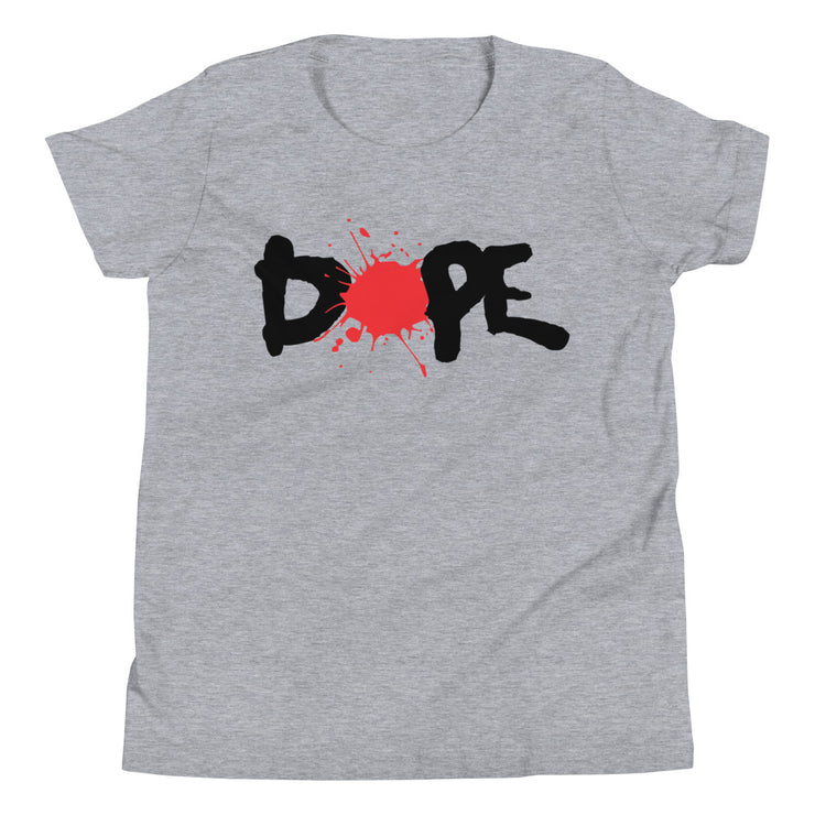 Dope Red Paint Splatter Youth Short Sleeve T-Shirt